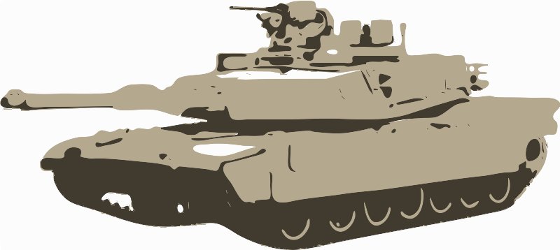Stencil of M-1 Tank