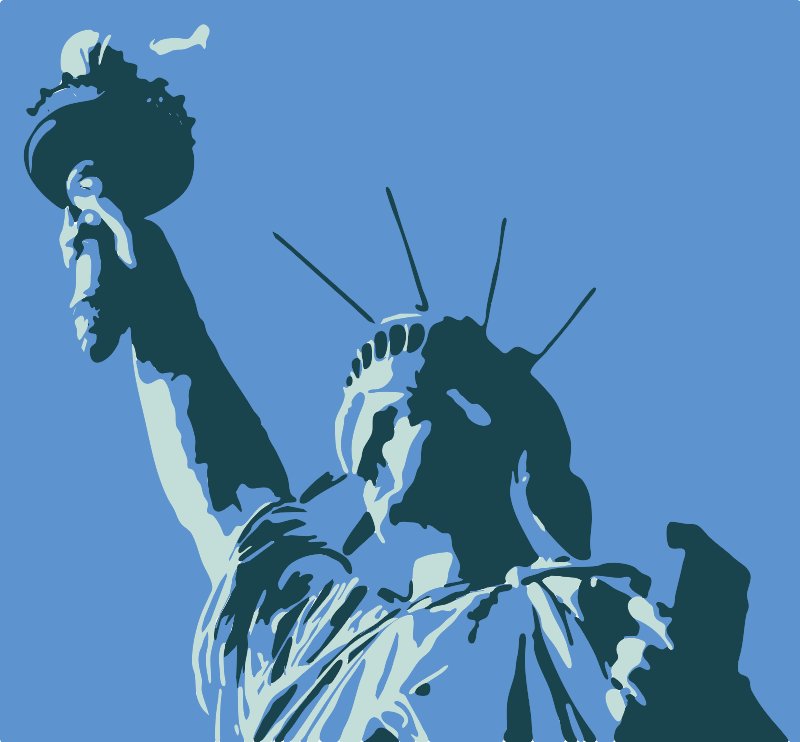 Stencil of Lady Liberty