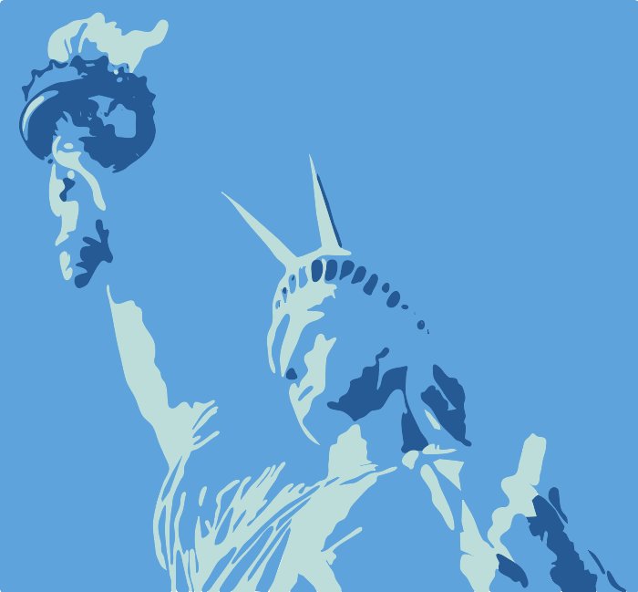 Stencil of Lady Liberty