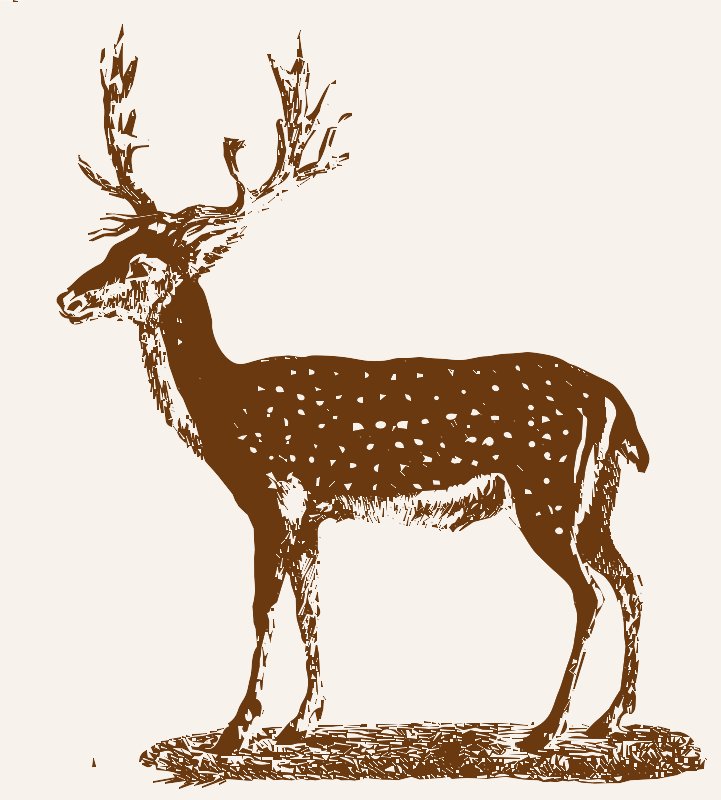 Stencil of Red-Tail Deer