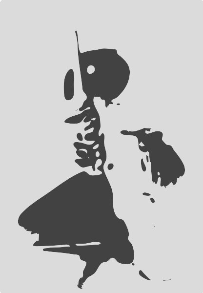 Stencil of Infantry Crouching