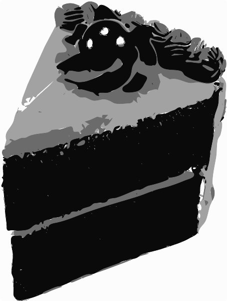 Stencil of Chocolate Cake