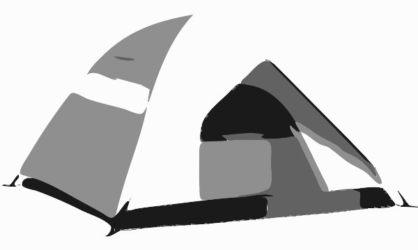 Stencil of Pop-Up Tent