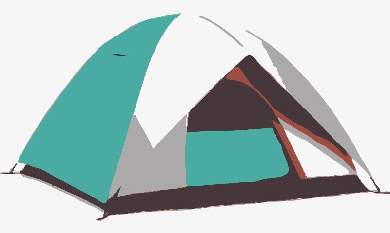 Stencil of Pop-Up Tent