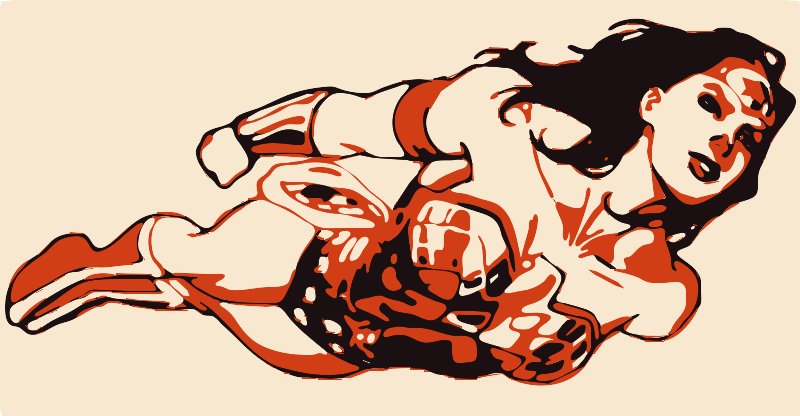 Stencil of Wonder Woman Flying