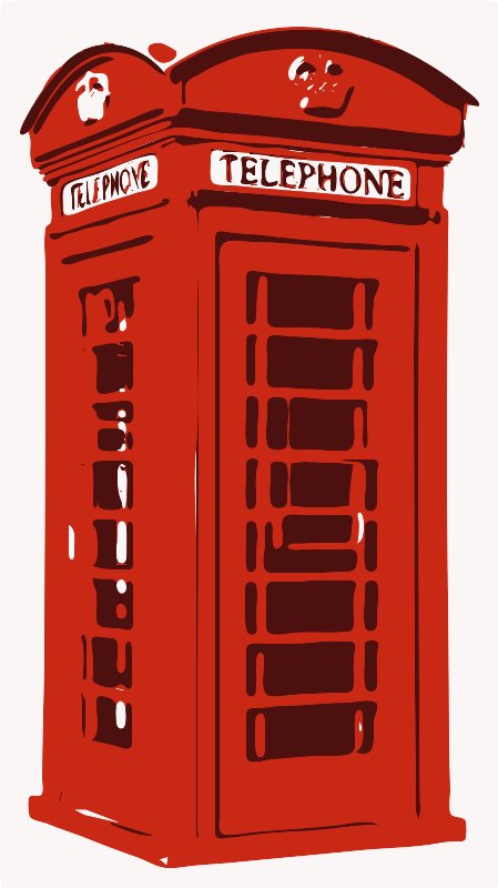 Stencil of Phone Booth