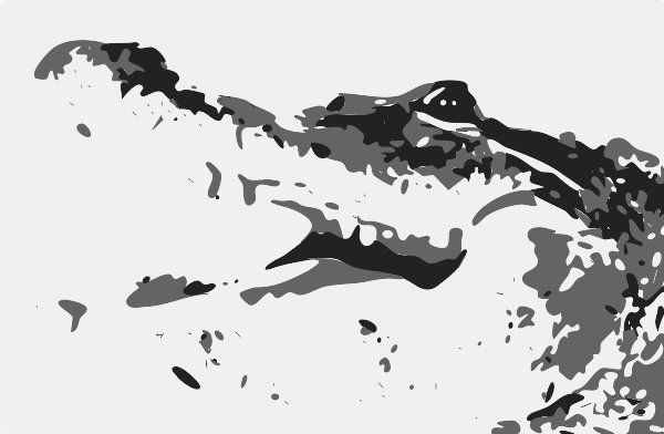 Stencil of Alligator