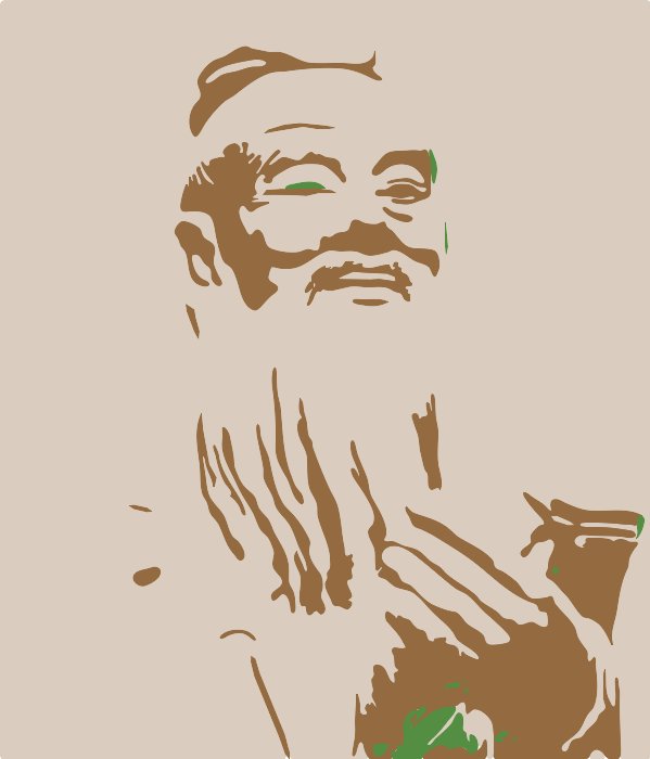 Stencil of Confucius