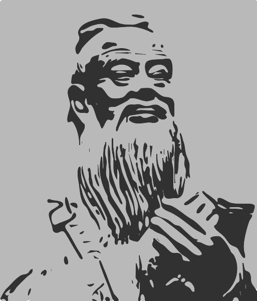 Stencil of Confucius