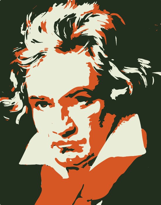 Stencil of Ludwig van Beethoven
