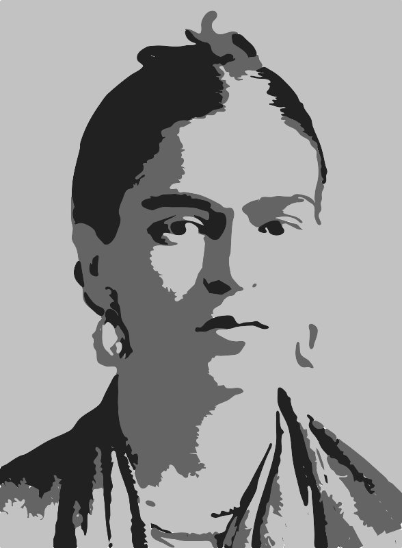 Stencil of Frida Kahlo