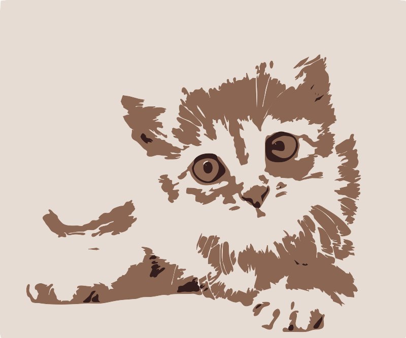 Stencil of Kitten