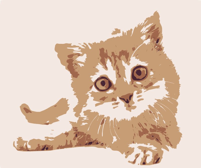 Stencil of Kitten