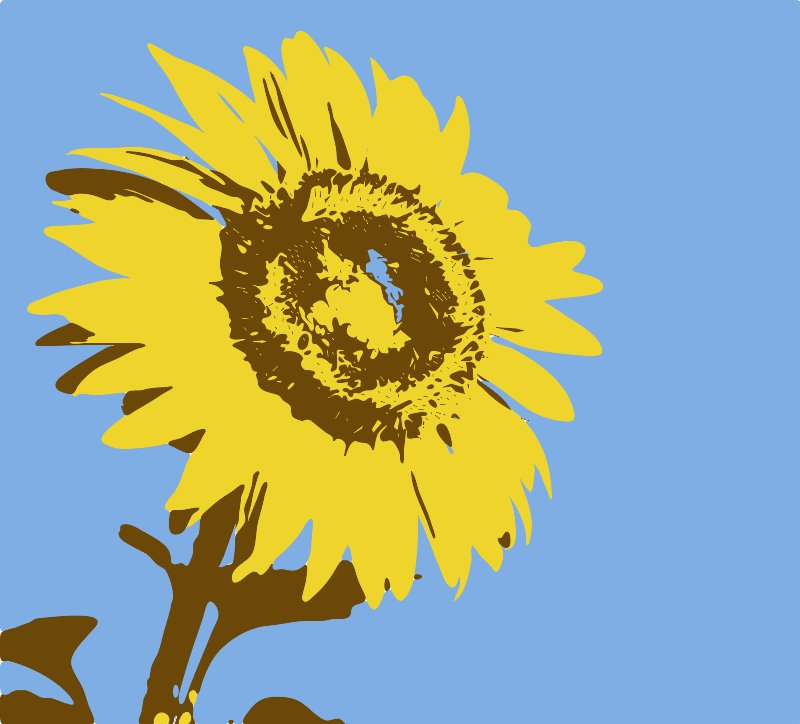 Stencil of Sunflower