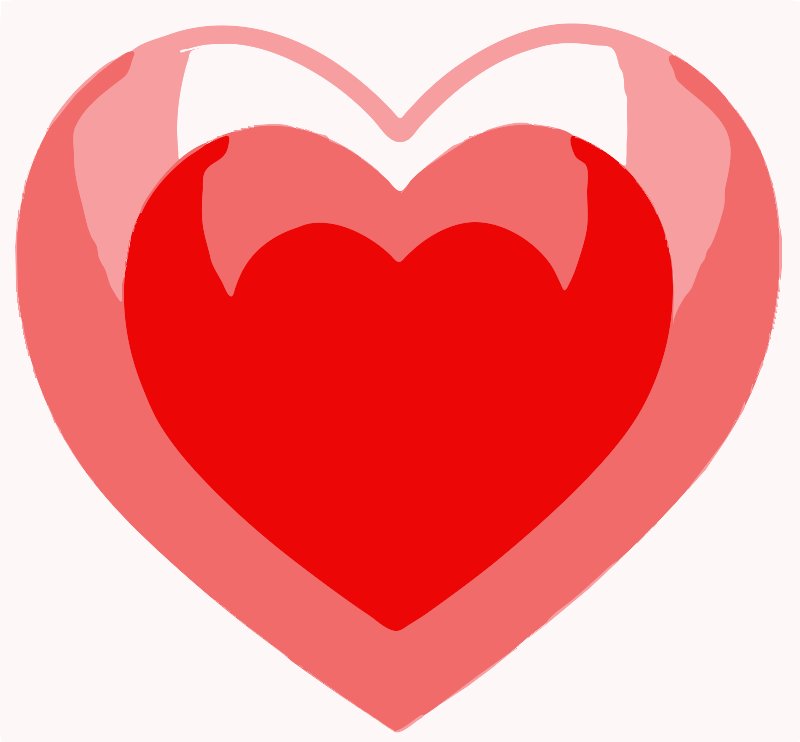 Stencil of Concentric Hearts