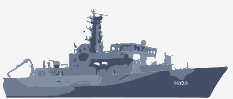 Stencil of Navy Destroyer