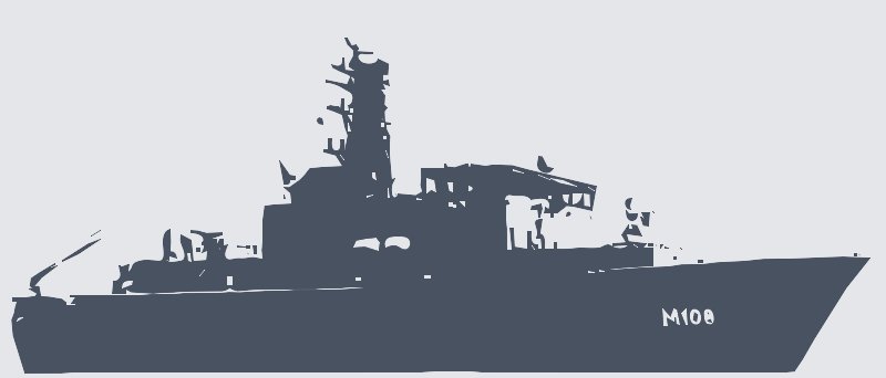 Stencil of Navy Destroyer