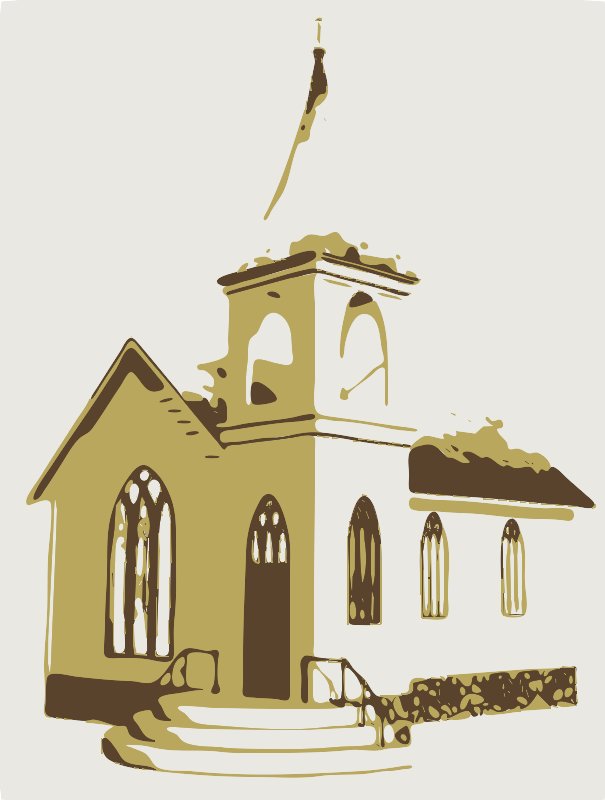 Stencil of Church