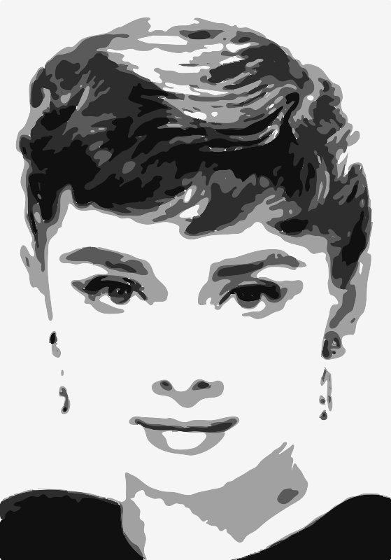 Stencil of Audrey Hepburn