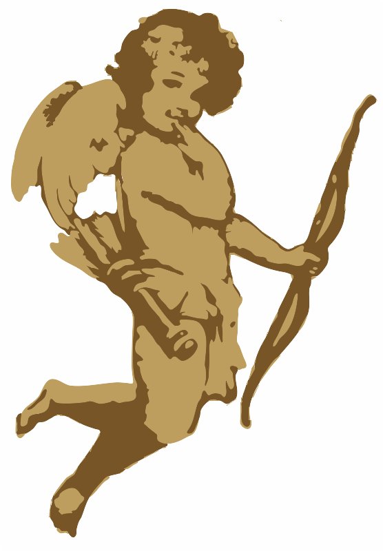 Stencil of Cupid