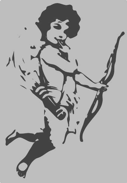 Stencil of Cupid