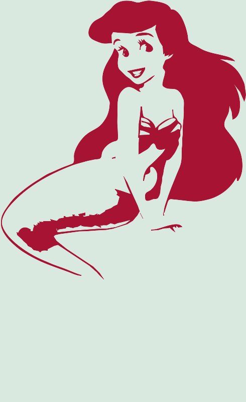 Stencil of Little Mermaid