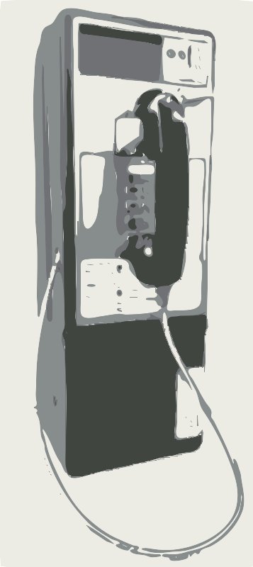 Stencil of Pay Phone
