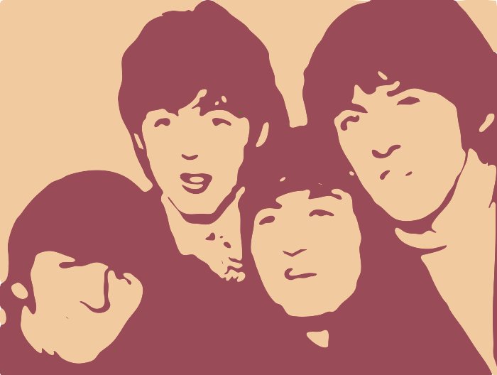Stencil of The Beatles