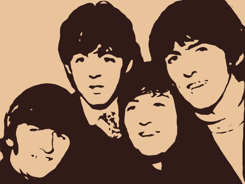 Stencil of The Beatles