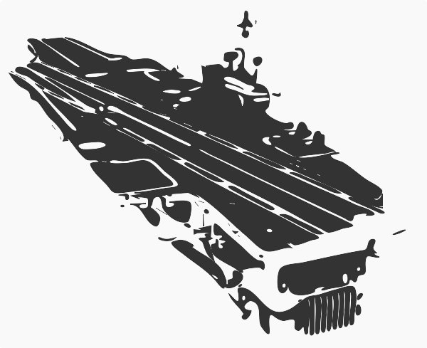Stencil of Aircraft Carrier
