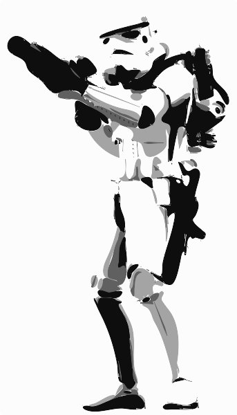Stencil of Stormtrooper Firing