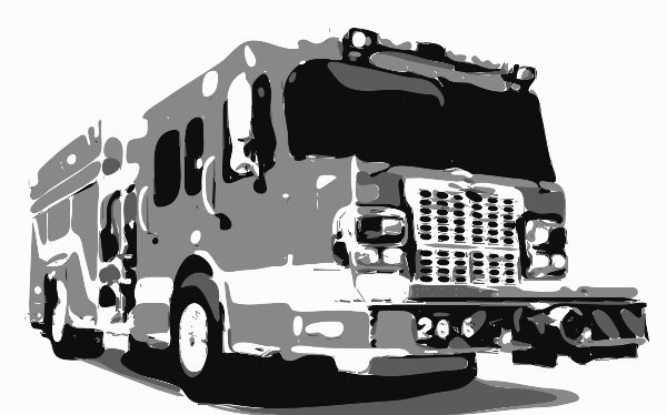 Stencil of Fire Truck