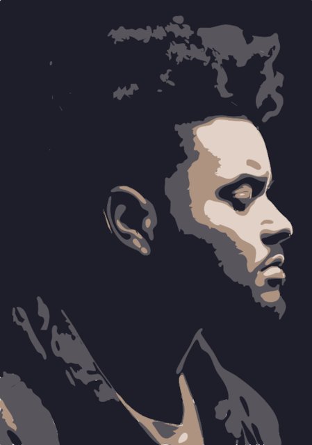 Stencil of The Weeknd