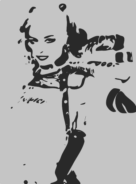 Stencil of Harley Quinn
