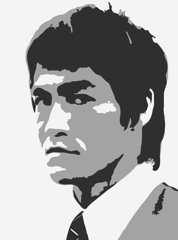 Stencil of Bruce Lee
