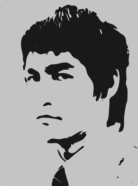 Stencil of Bruce Lee