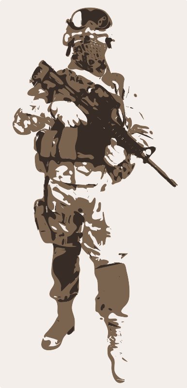 Stencil of Soldier