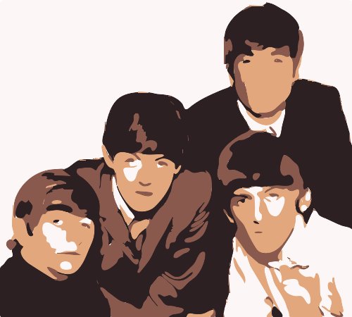 Stencil of Early Beatles