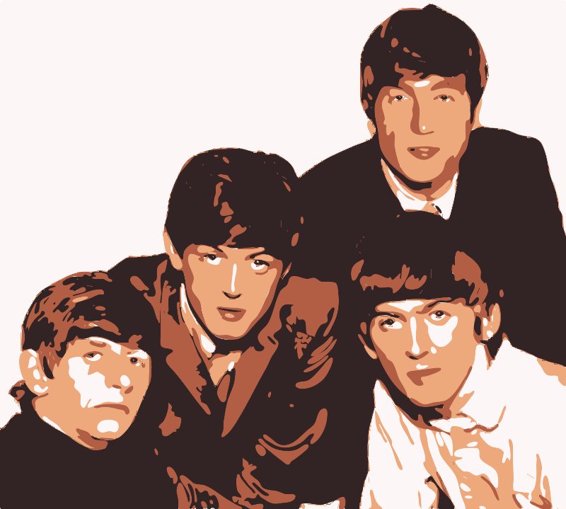 Stencil of Early Beatles