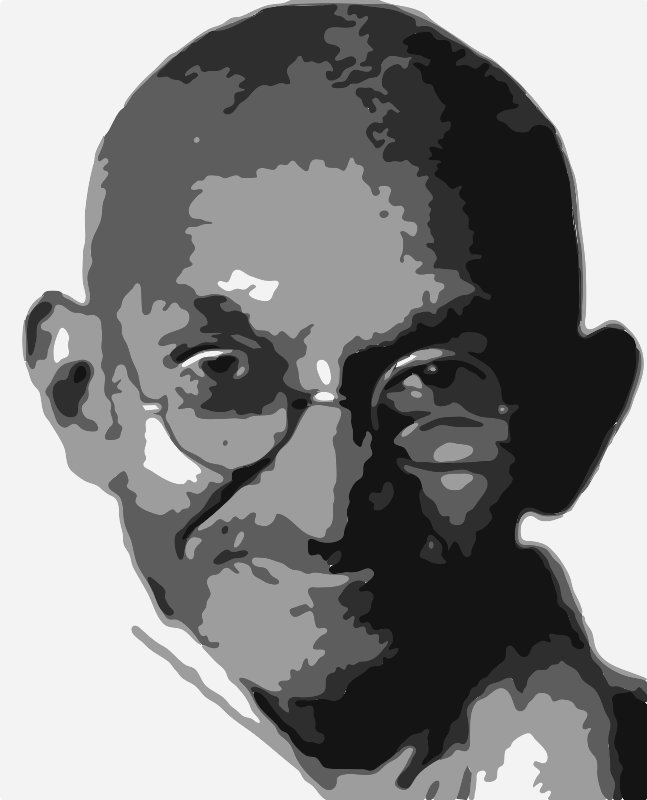 Stencil of Gandhi