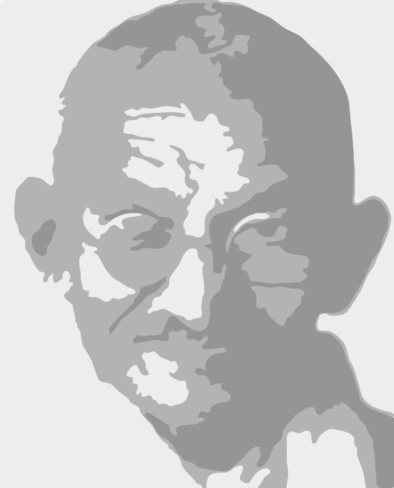 Stencil of Gandhi