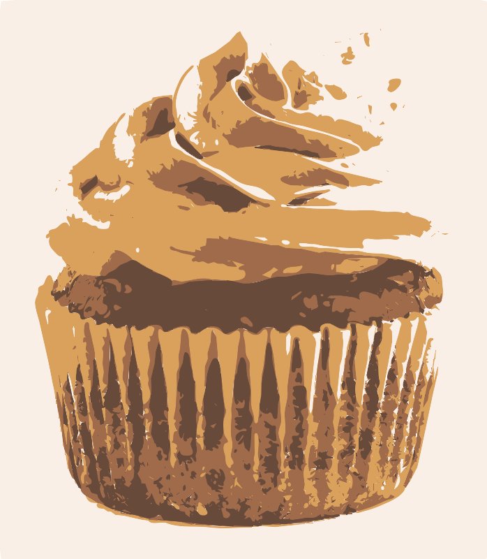 Stencil of Cupcake