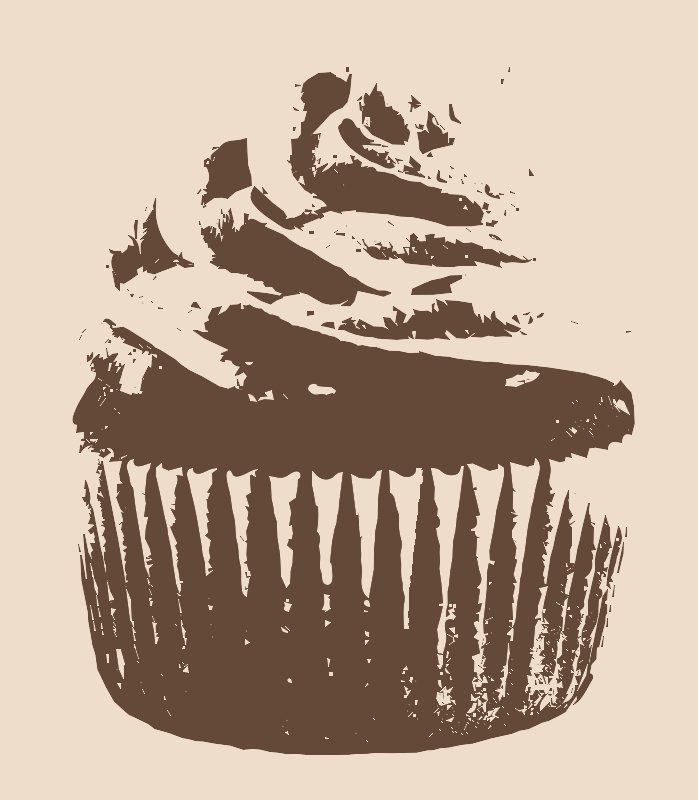 Stencil of Cupcake