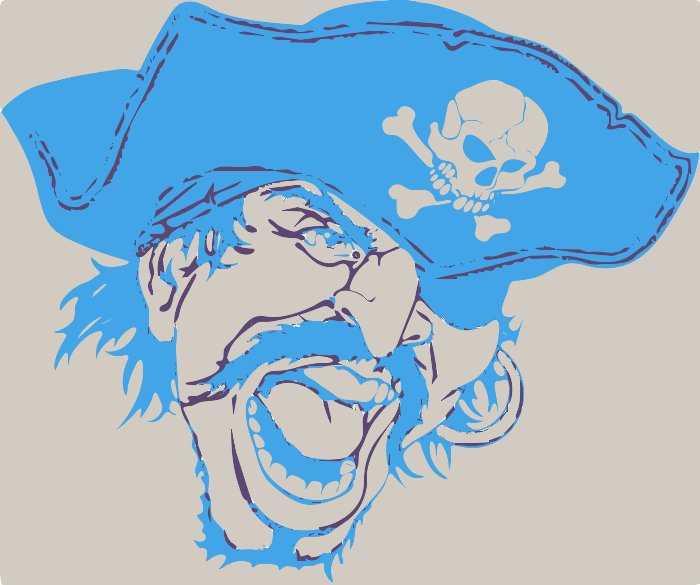 Stencil of Pirate
