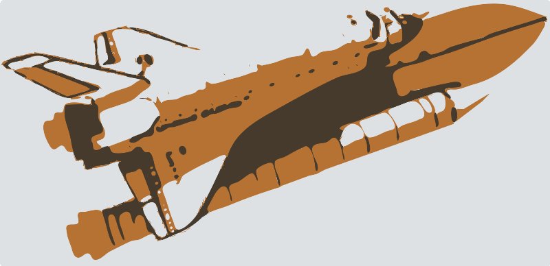 Stencil of Space Shuttle with Booster