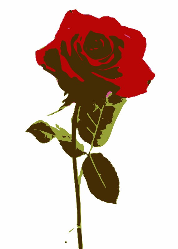 Stencil of Red Rose