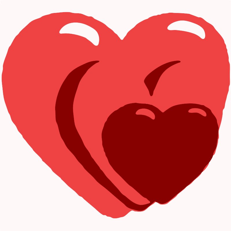 Stencil of Hearts