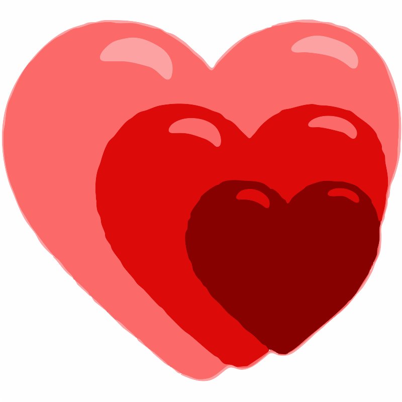 Stencil of Hearts