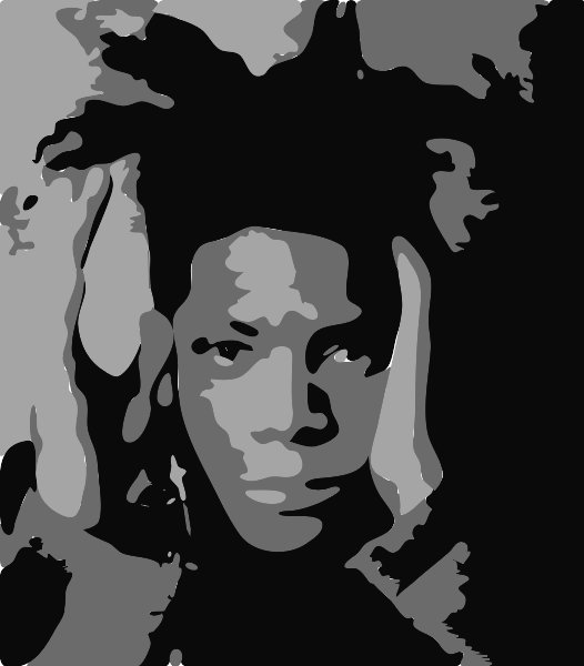 Stencil of Basquiat