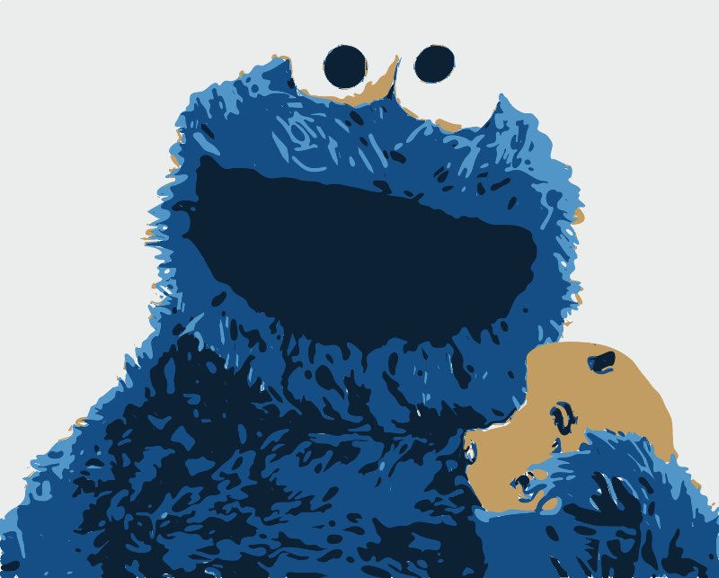 Stencil of Cookie Monster